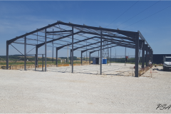 Strucure du hangar en construction